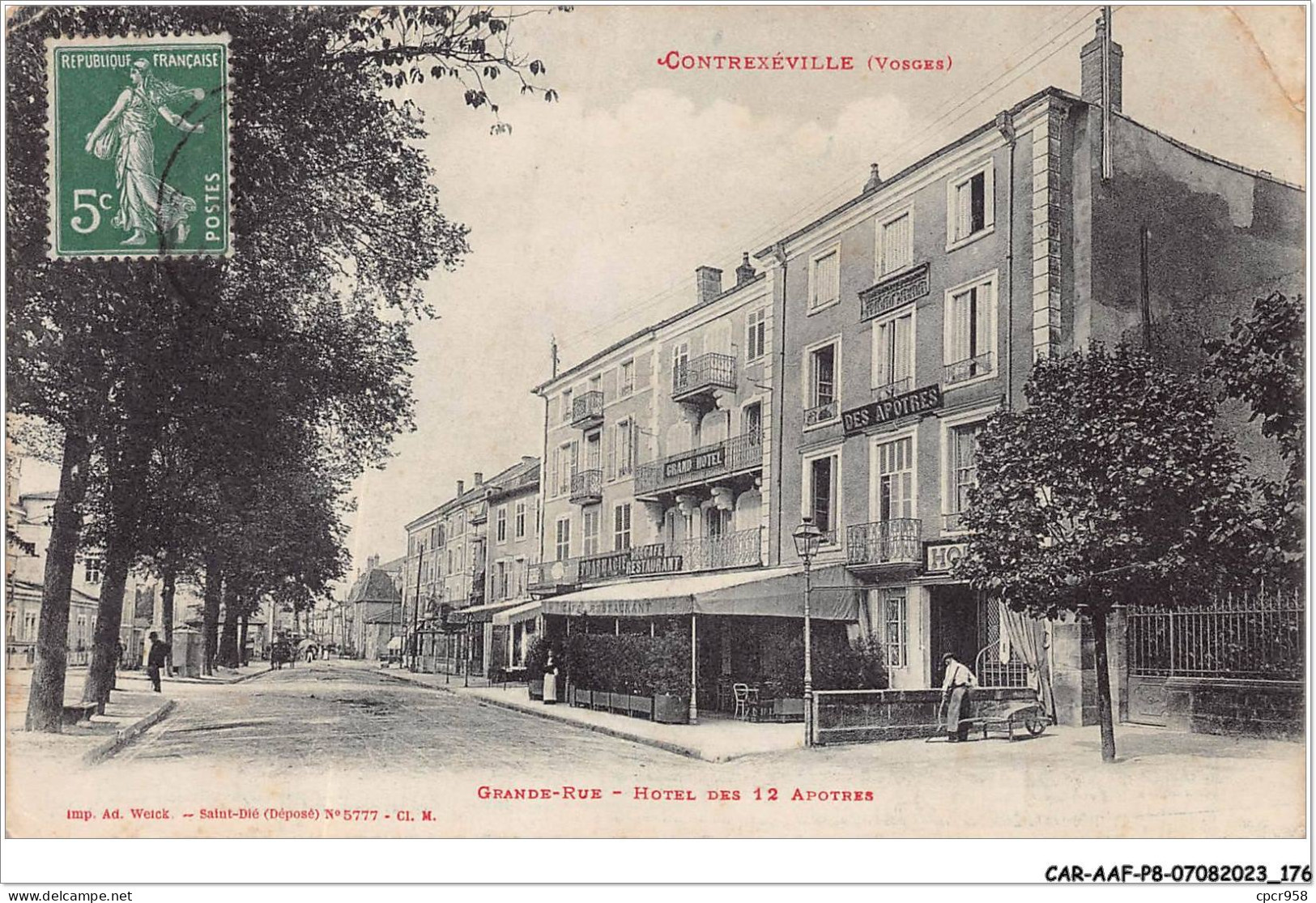 CAR-AAFP8-88-0748 - CONTREXEVILLE - Grande-rue - Hôtel Des 12 Apotres - Sonstige & Ohne Zuordnung