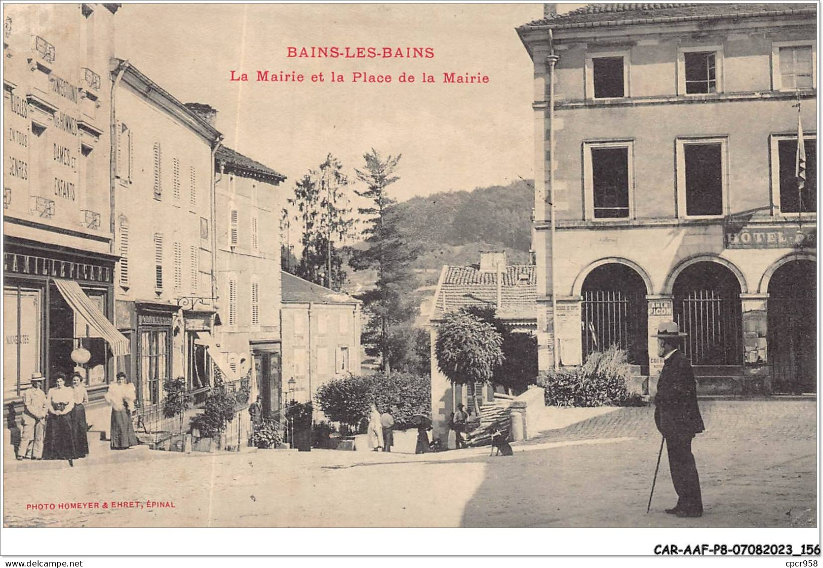 CAR-AAFP8-88-0738 - BAINS-LES-BAINS - La Mairie Et La Place De La Mairie - Bains Les Bains