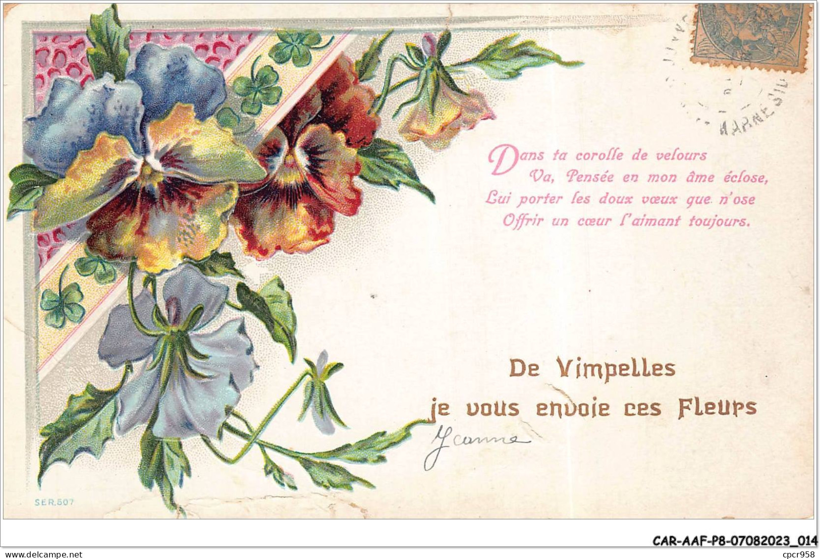 CAR-AAFP8-77-0667 - De VIMPELLES Je Vous Envoie Ces Fleurs - Sonstige & Ohne Zuordnung