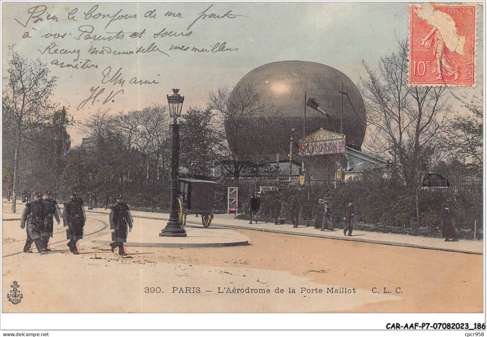 CAR-AAFP7-75-0650 - PARIS XVI - L'aérodrome De La Porte Maillot - Ballon - Arrondissement: 16