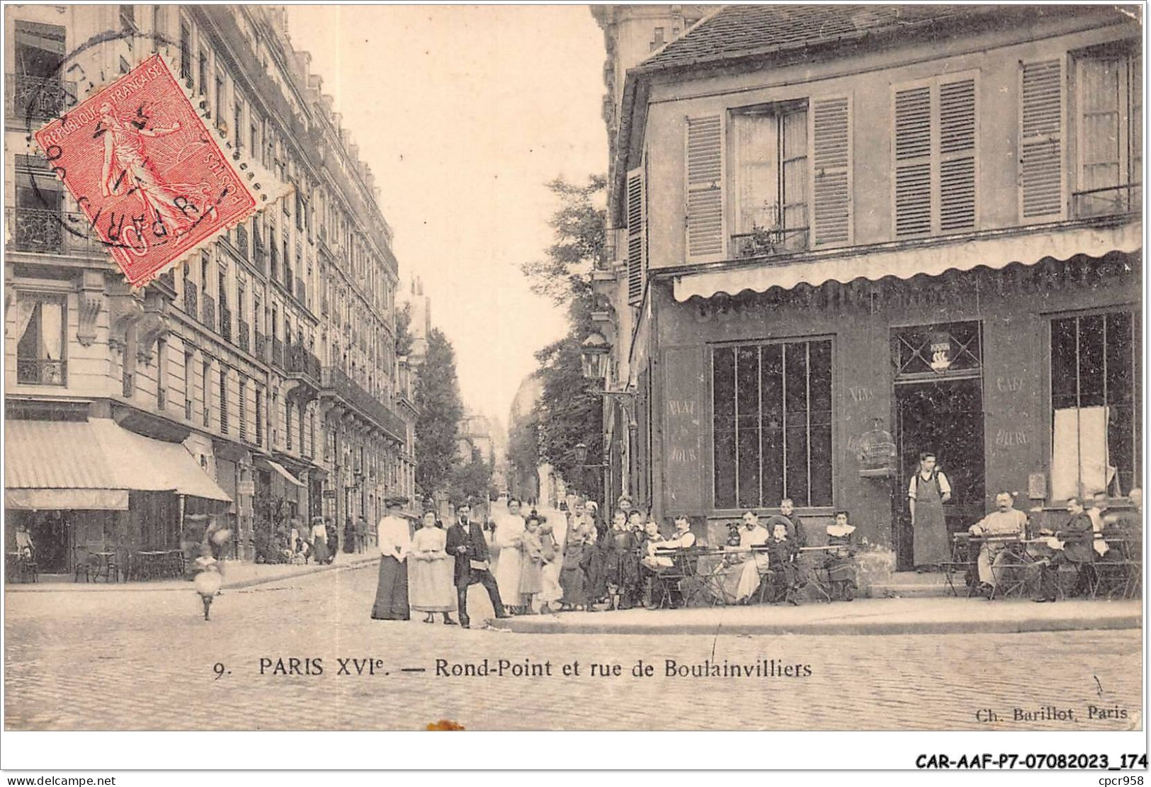 CAR-AAFP7-75-0644 - PARIS XVI - Rond-point Et Rue De Boulainvilliers - Arrondissement: 16
