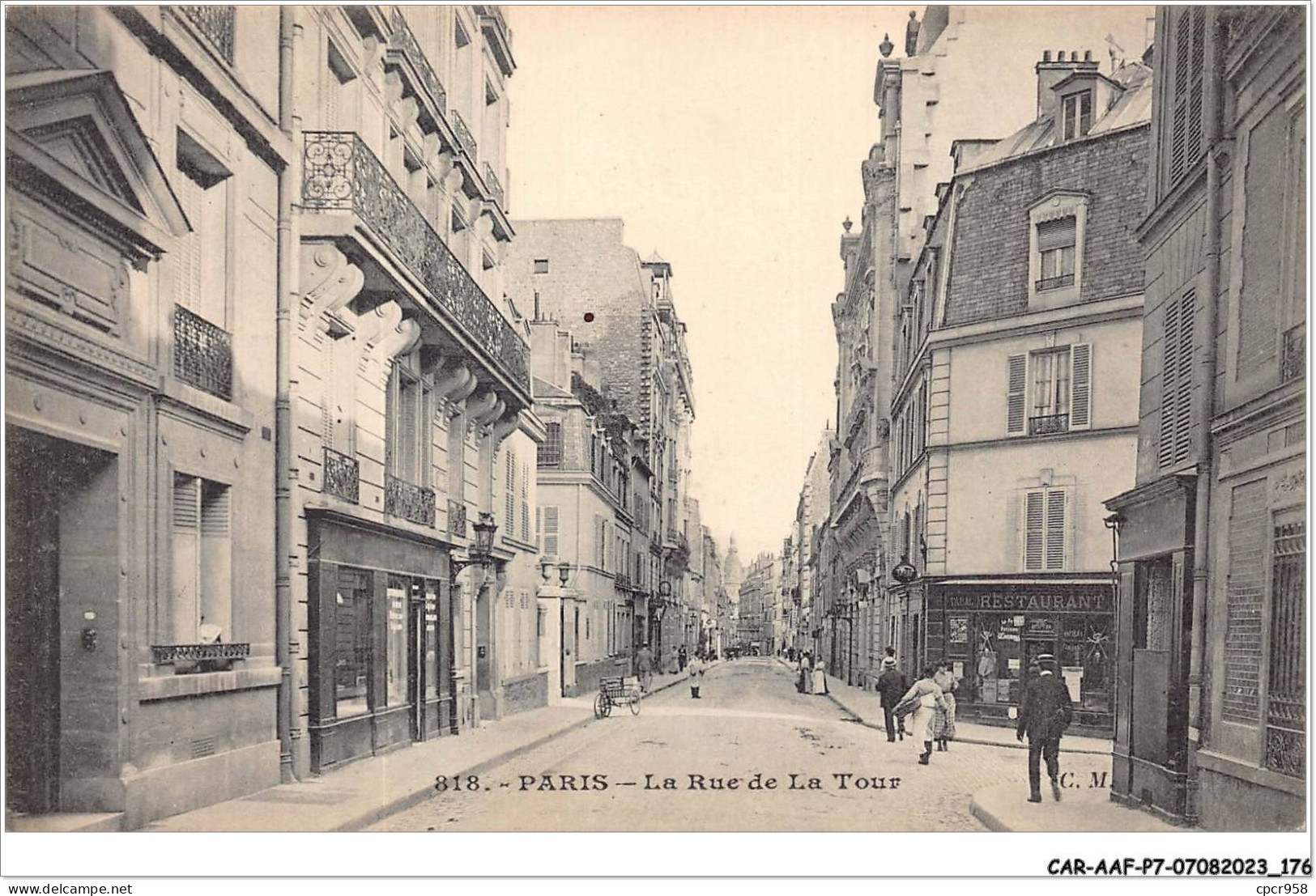 CAR-AAFP7-75-0645 - PARIS XVI - La Rue De La Tour - Restaurant - Arrondissement: 16