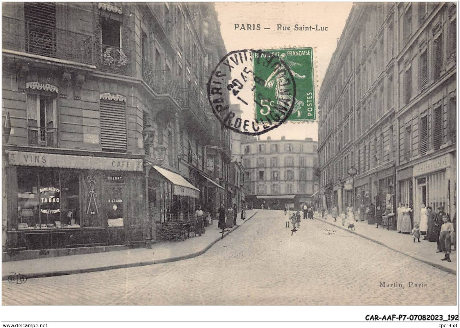 CAR-AAFP7-75-0653 - PARIS XVIII - Rue Saint-luc - Cafe - District 18