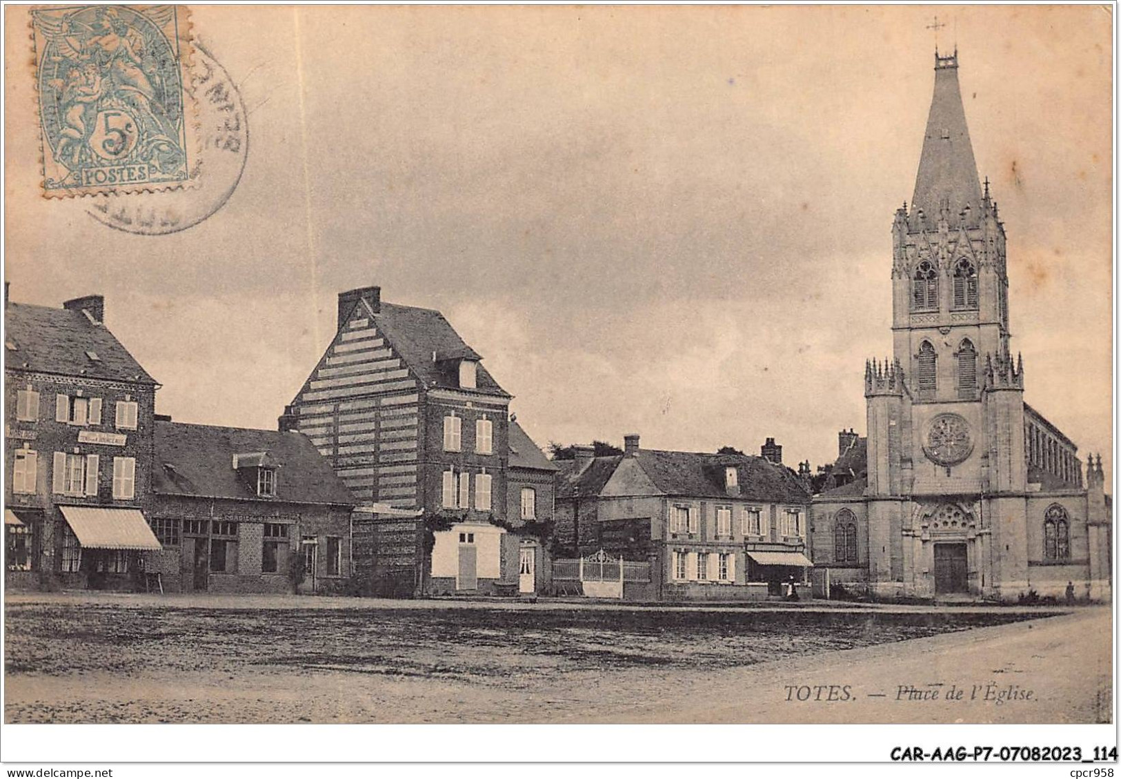 CAR-AAGP7-76-0628 - TOTES - Place De L'Eglise - Sonstige & Ohne Zuordnung