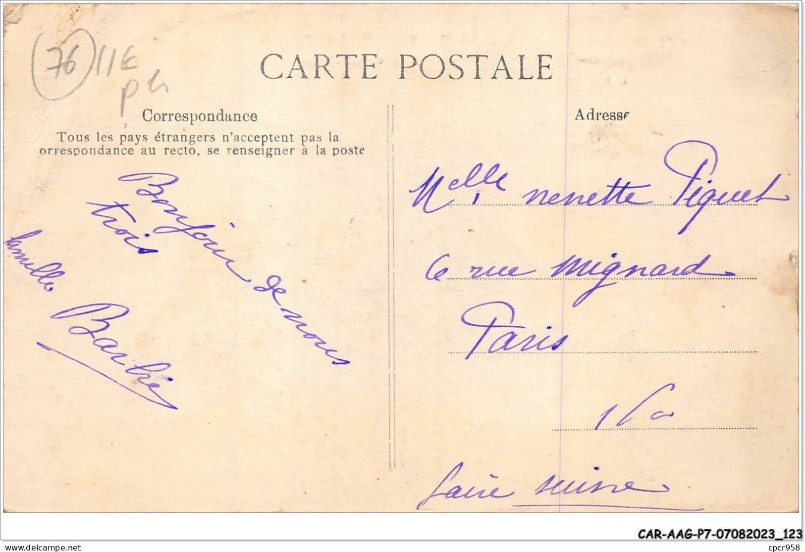 CAR-AAGP7-76-0632 - VEULES-LES-ROSES - Rue Victor-Hugo - Carte Pliee, Vendue En L'etat - Veules Les Roses