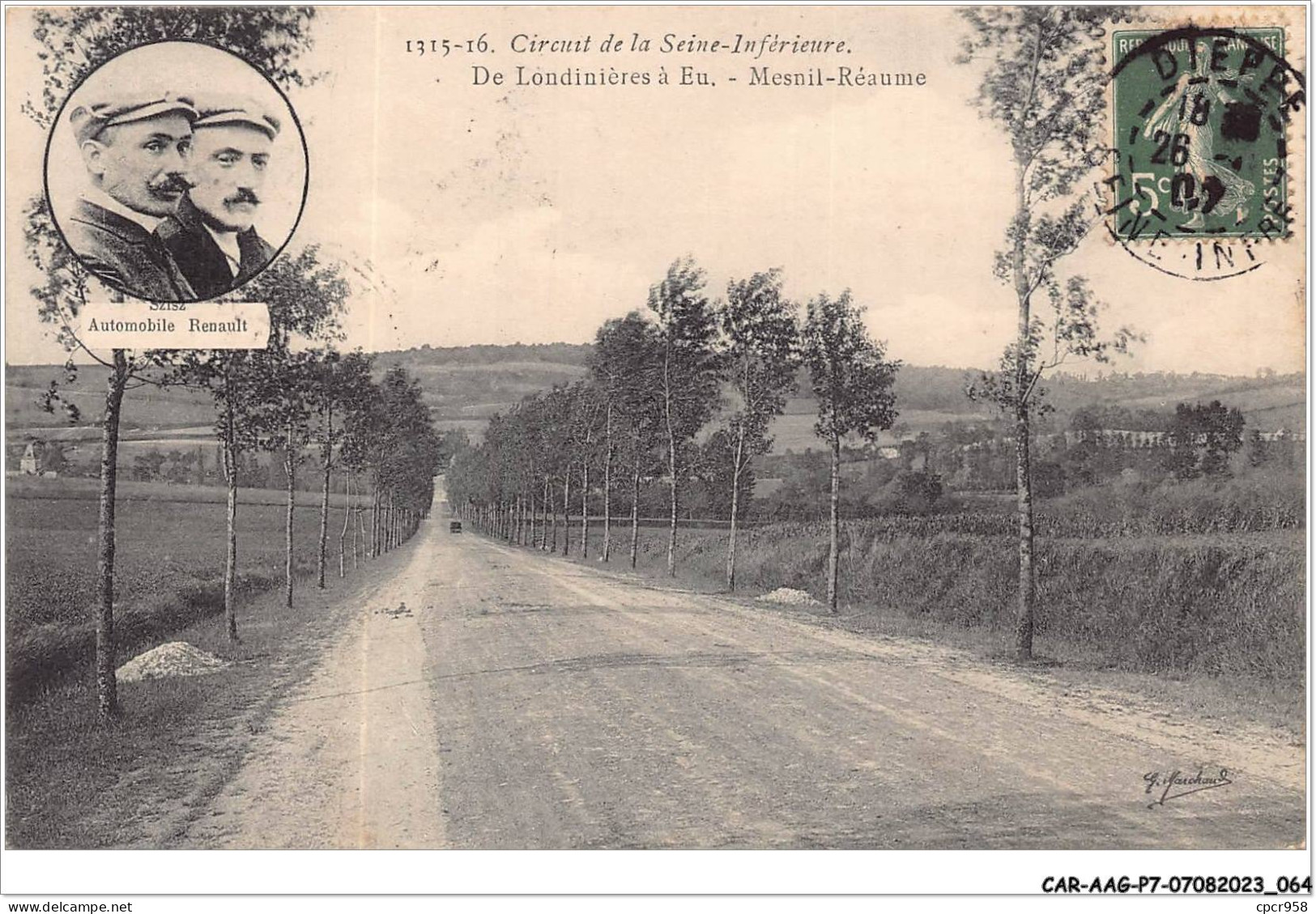 CAR-AAGP7-76-0603 - CIRCUIT DE LA SEINE-INFERIEURE - De LONDONNIERE  à Eu - Other & Unclassified