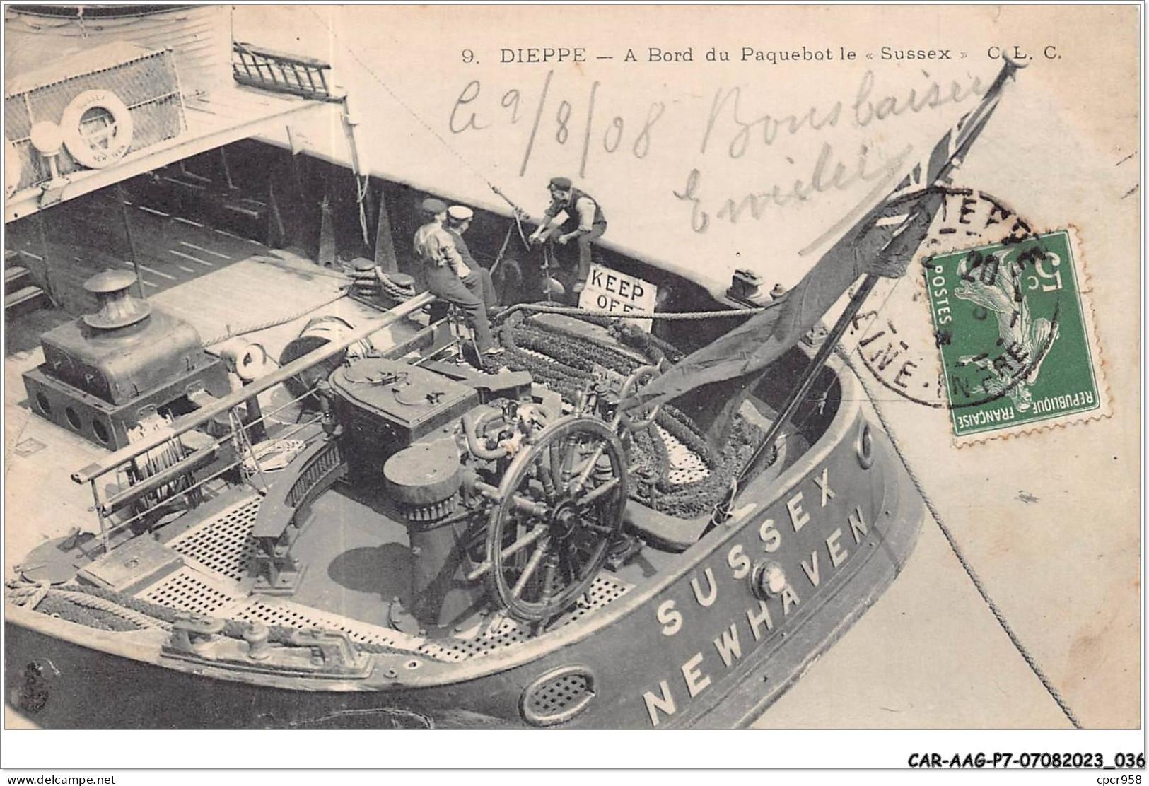 CAR-AAGP7-76-0589 - DIEPPE - A Bord Du Paquebot Le Sussex - Sussex Newhaven - Bateau - Dieppe