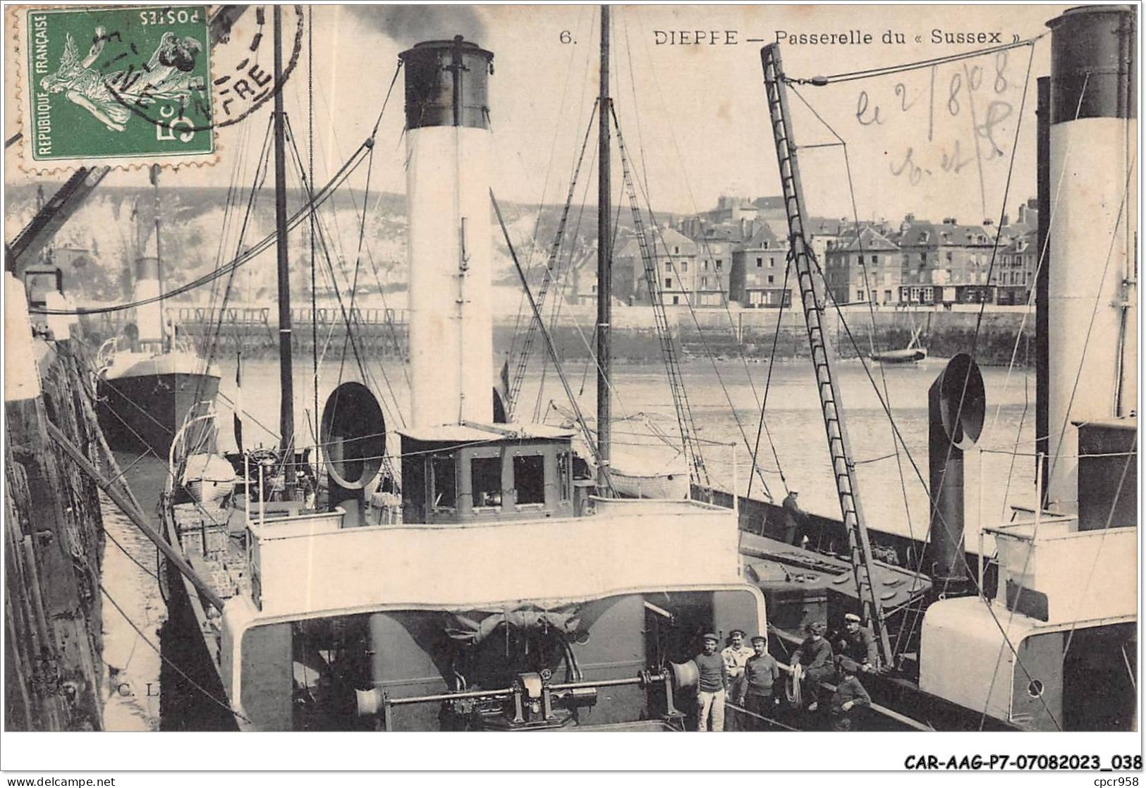 CAR-AAGP7-76-0590 - DIEPPE - Passerelle Du Sussex - Bateau - Dieppe