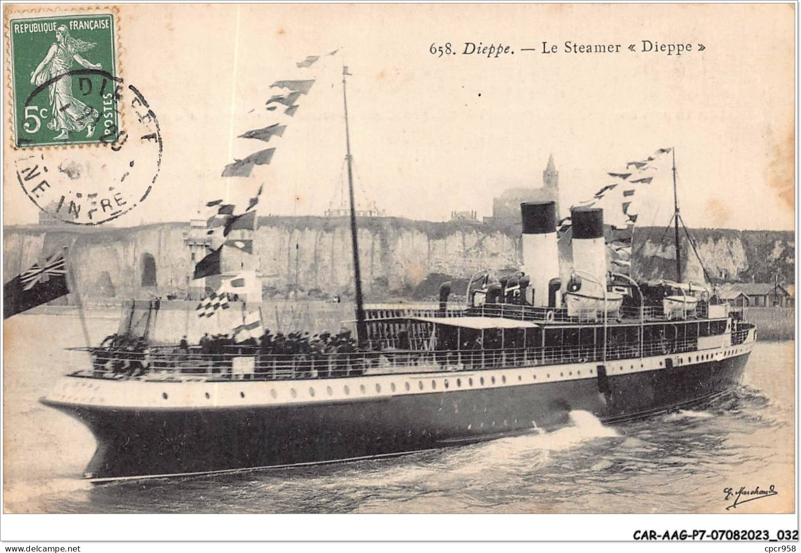 CAR-AAGP7-76-0587 - DIEPPE - Le Steamer Dieppe - Bateau - Dieppe