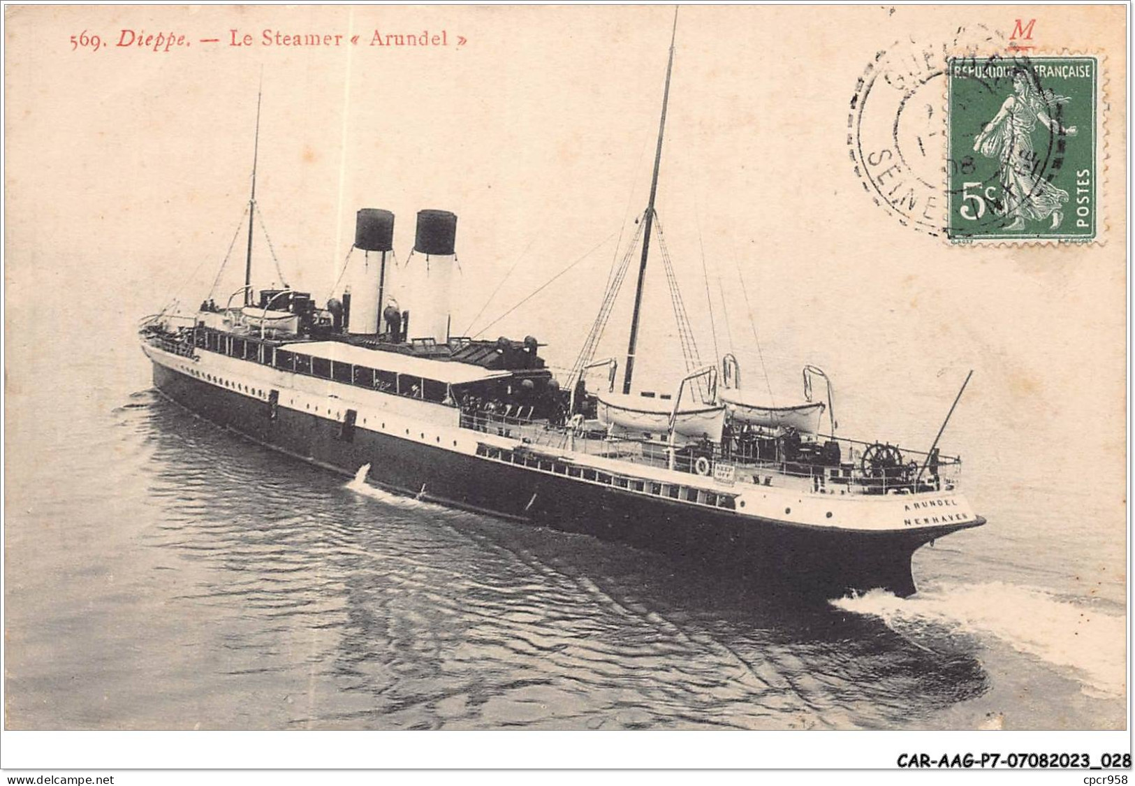 CAR-AAGP7-76-0585 - DIEPPE - Le Steamer Arundel - Bateau - Dieppe