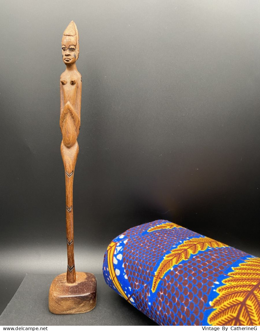 Statuette Ancienne TANZANIE Makondé Bois De Rose Ht 31 Cm  #240059 - Art Africain