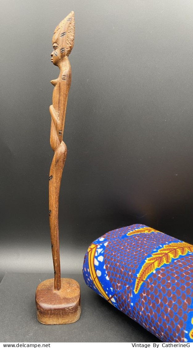 Statuette Ancienne TANZANIE Makondé Bois De Rose Ht 31 Cm  #240059 - Afrikanische Kunst