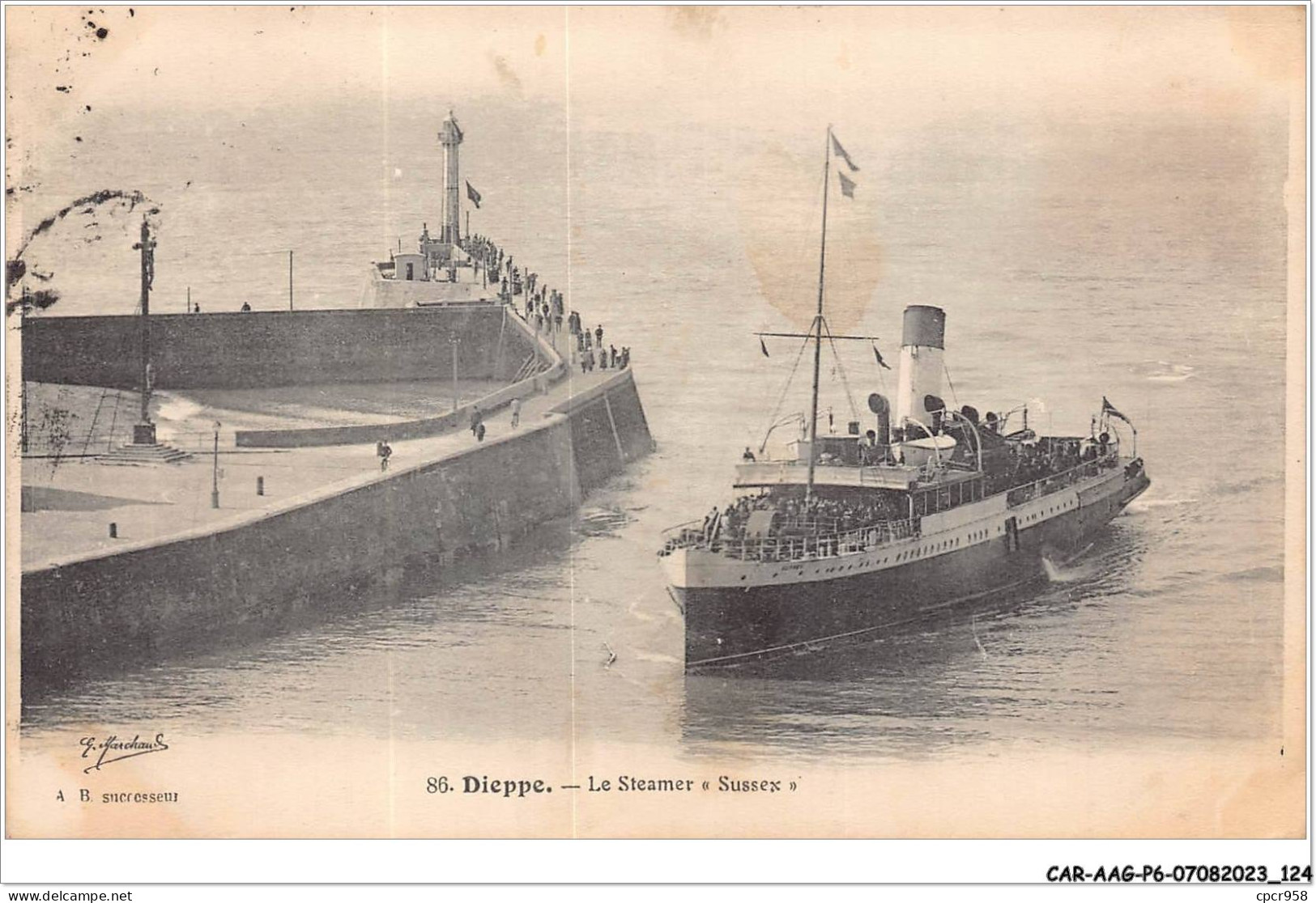 CAR-AAGP6-76-0545 - DIEPPE - Le Steamer Sussex - Bateau - Dieppe