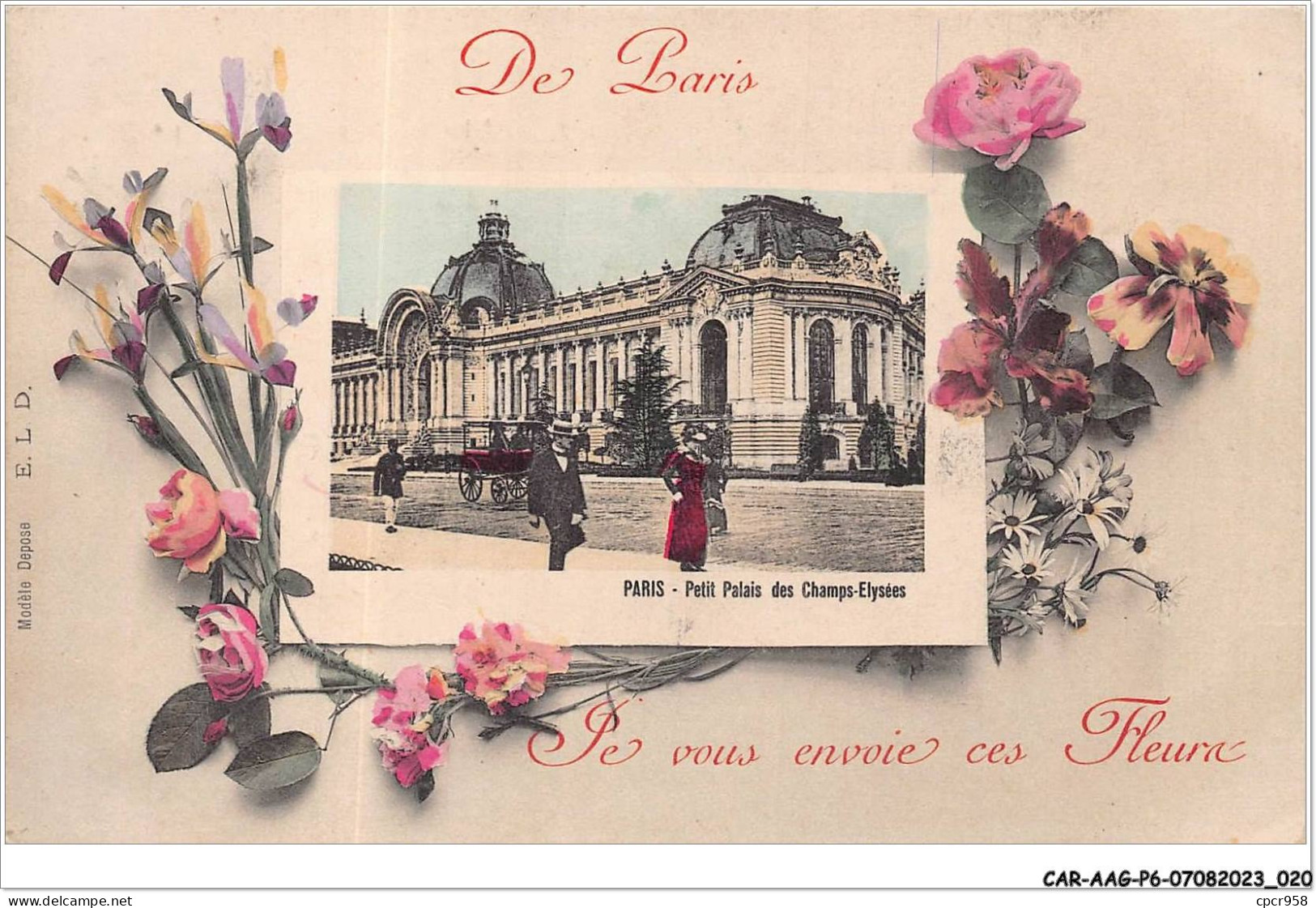 CAR-AAGP6-75-0493 - De PARIS Je Vous Envoie Ces Fleurs - Petit Palais Des Champs Elysées - Sonstige & Ohne Zuordnung