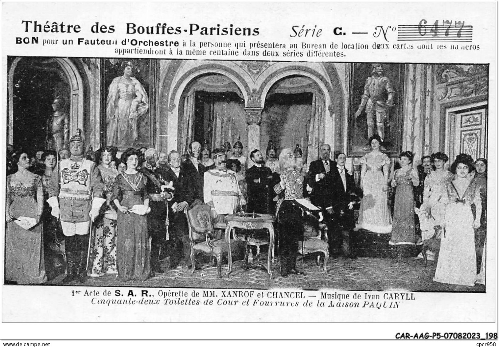 CAR-AAGP5-75-0481 - PARIS - Théatre Des Bouffes-Parisiens - Sonstige & Ohne Zuordnung