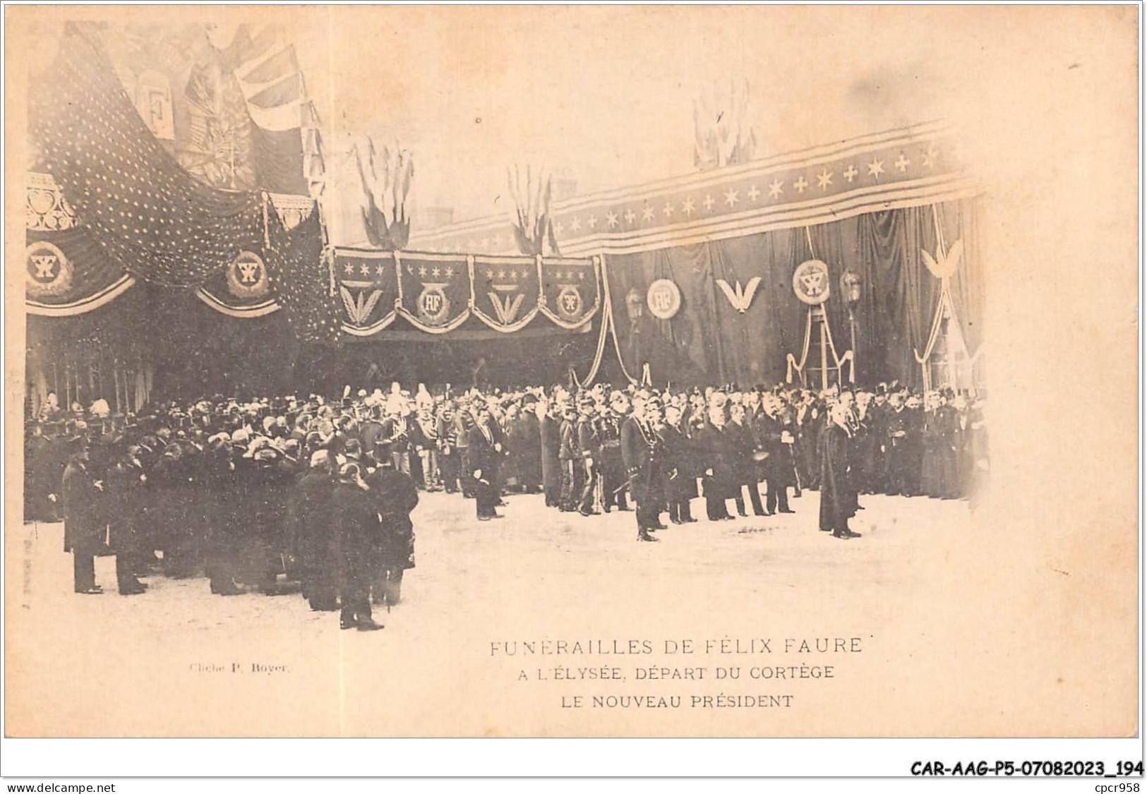 CAR-AAGP5-75-0479 - PARIS - FUNERAILLES DE FELIX FAURE - A L'Elysée - Départ Du Cortège - Le Nouveau President  - Sonstige & Ohne Zuordnung