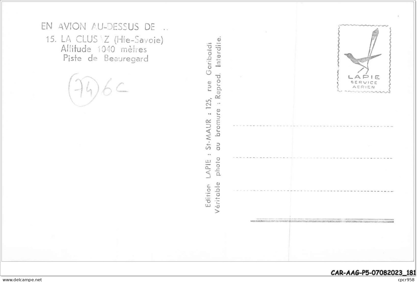 CAR-AAGP5-74-0472 - LA CLUSAZ - Piste De Beauregard - Cluses