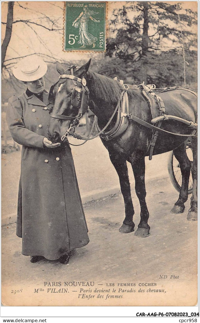 CAR-AAGP6-75-0500 - PARIS - Les Femmes Cocher -Mlle Vilain  - Sonstige & Ohne Zuordnung