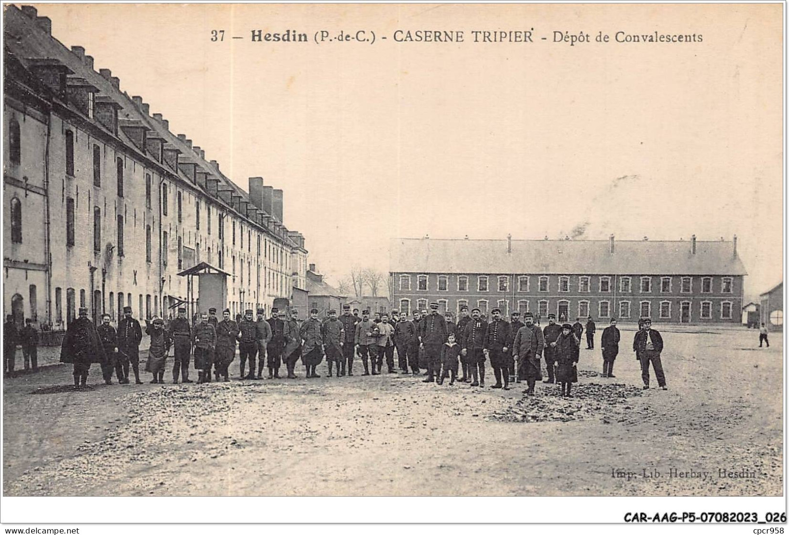 CAR-AAGP5-62-0395 - HESDIN - Caserne Tripier - Depot De Convalescents - Hesdin