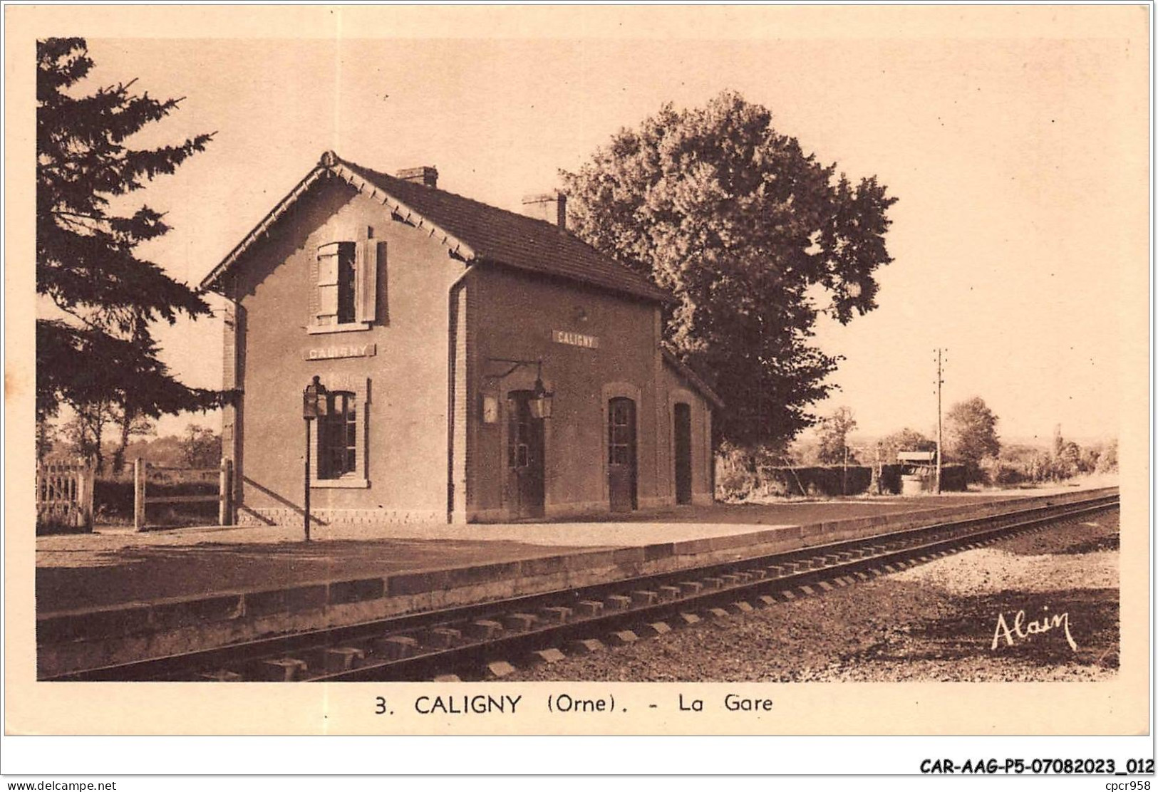 CAR-AAGP5-61-0388 - CALIGNY - La Gare  - Other & Unclassified