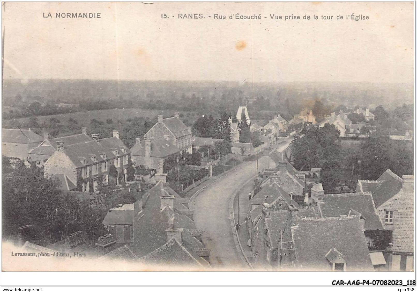 CAR-AAGP4-61-0349 - RANES - Rue D'Ecouché - Vue Prise De La Tour De L'Eglise  - Other & Unclassified