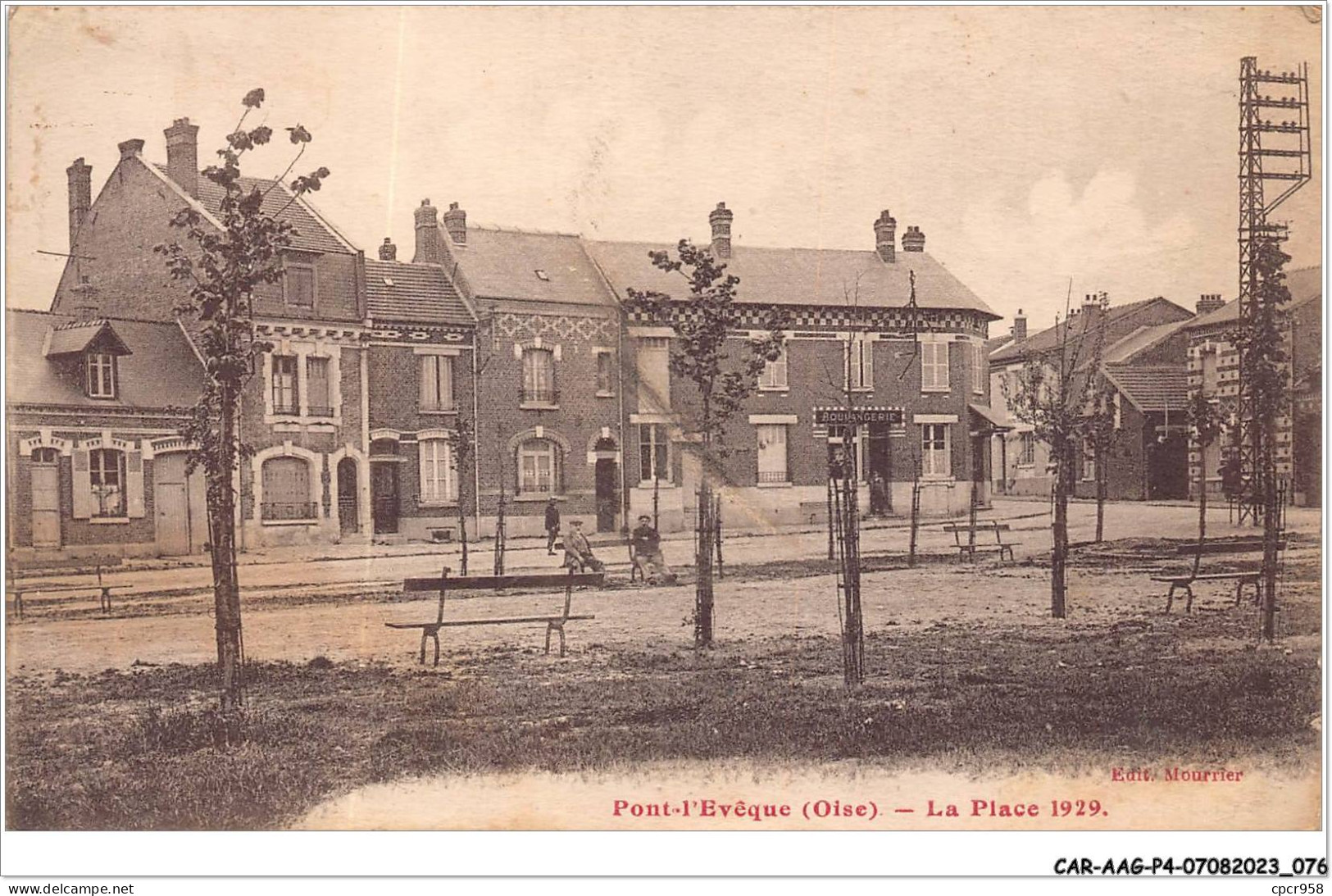 CAR-AAGP4-60-0328 - PONT-L'EVEQUE - La Place 1929 - Other & Unclassified