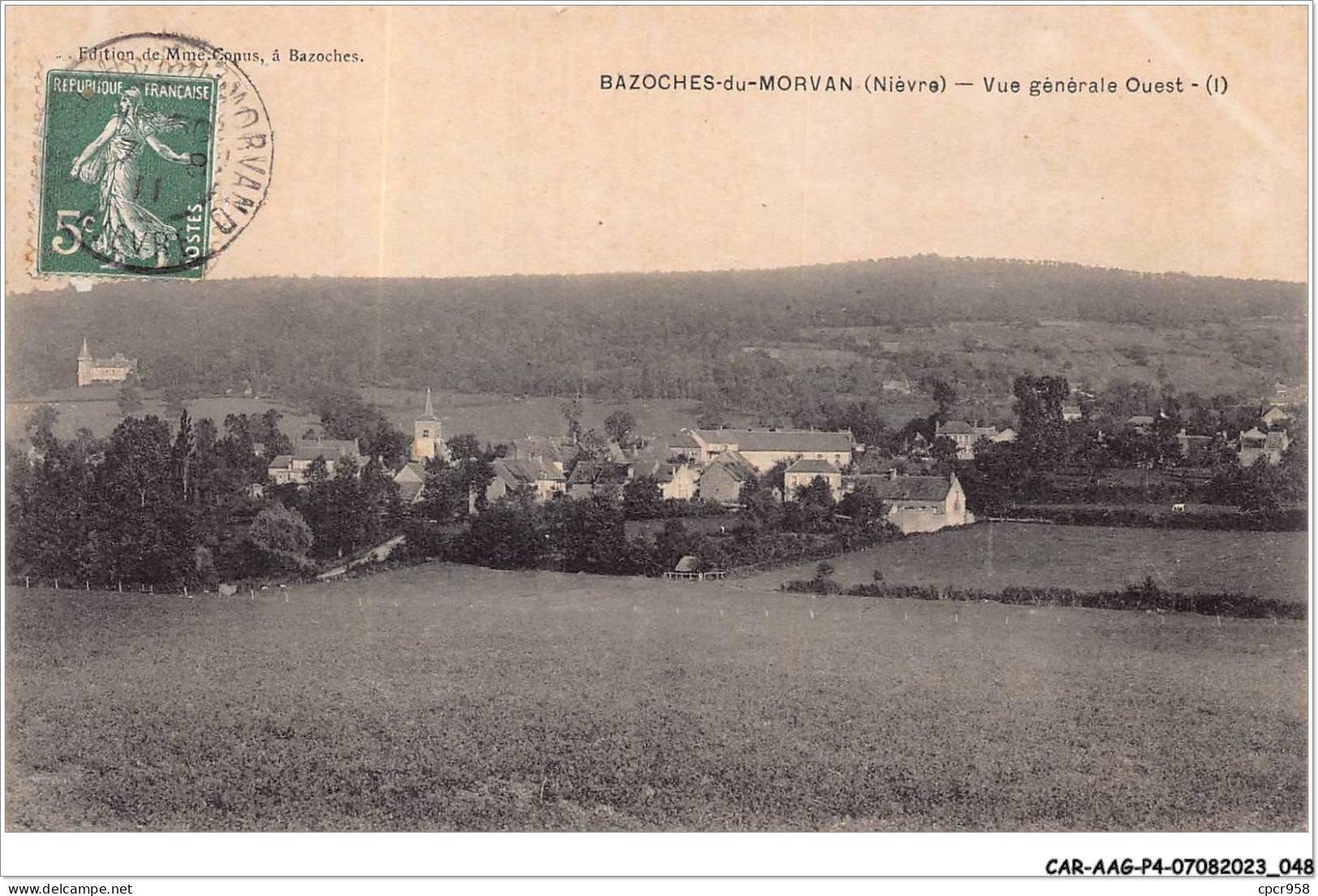 CAR-AAGP4-58-0314 - BAZOCHES-DU-MORVAN - Vue  Générale Ouest  - Bazoches