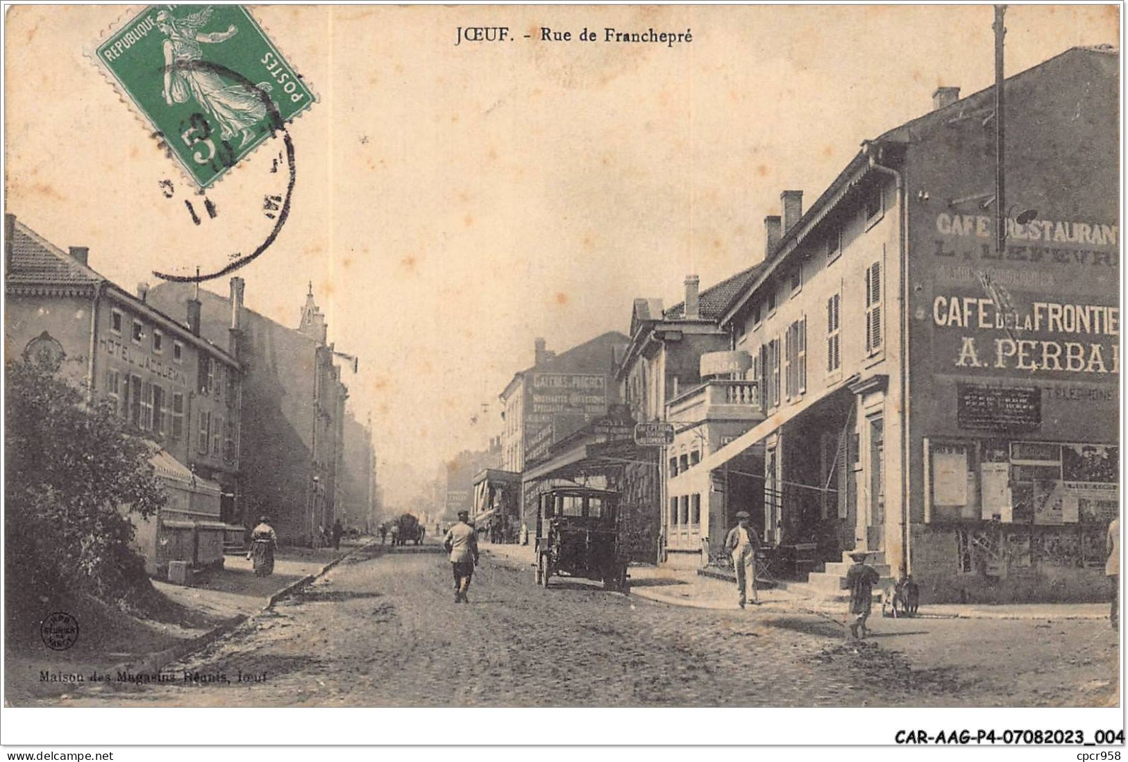 CAR-AAGP4-54-0292 - JOEUF - Rue De Franchepré - Cafe De La Frontiere - Andere & Zonder Classificatie