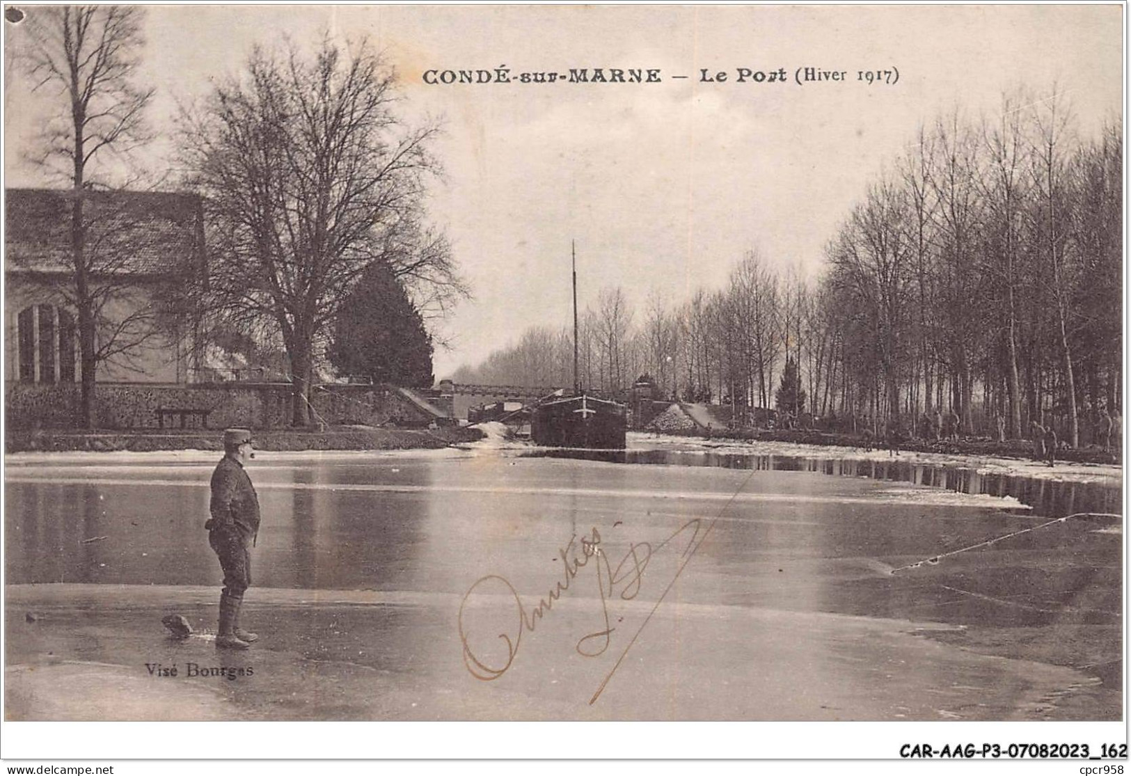 CAR-AAGP3-51-0281 - CONDE-SUR-MARNE - Le Pont - Peniche - Other & Unclassified