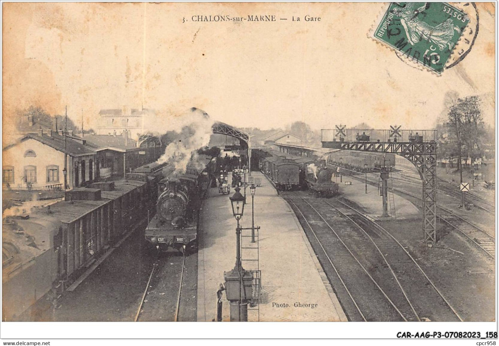 CAR-AAGP3-51-0279 - CHALONS-SUR-MARNE - La Gare - Train - Châtillon-sur-Marne