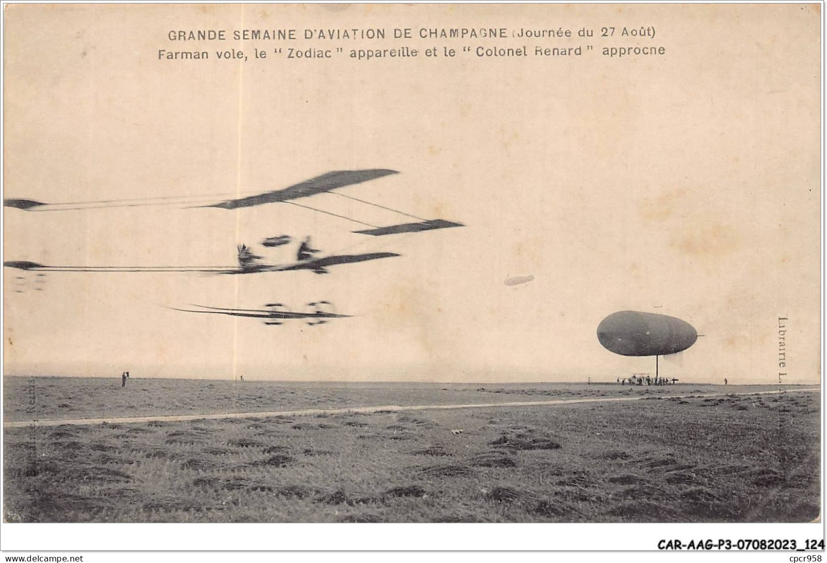 CAR-AAGP3-51-0262 - REIMS - GDE SEMAINE D'AVIATION DE CHAMPAGNE - Farman Vole, Le Zodiac  - Other & Unclassified