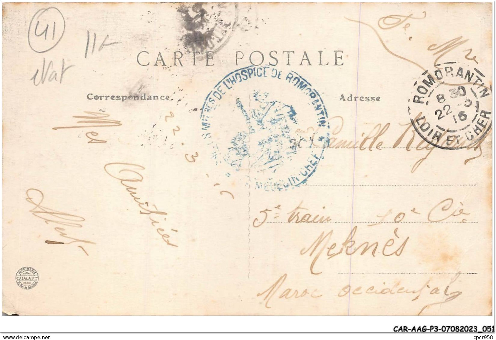 CAR-AAGP3-41-0225 - ROMORANTIN - Avenue De La Gare - Carte Vendue En L'etat - Romorantin