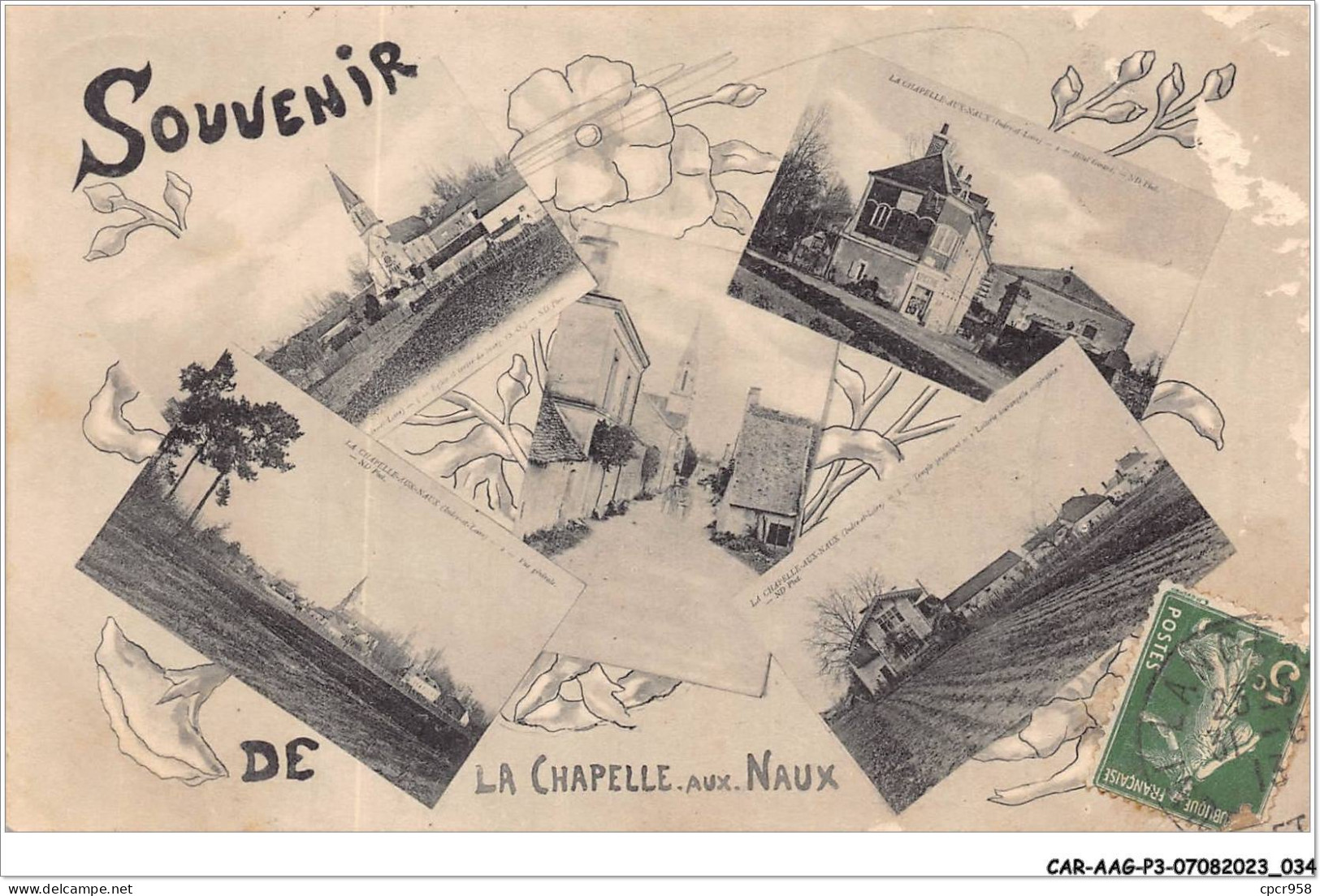 CAR-AAGP3-37-0217 - Souvenir De La CHAPELLE AUX NAUX - Multi-vues - Andere & Zonder Classificatie