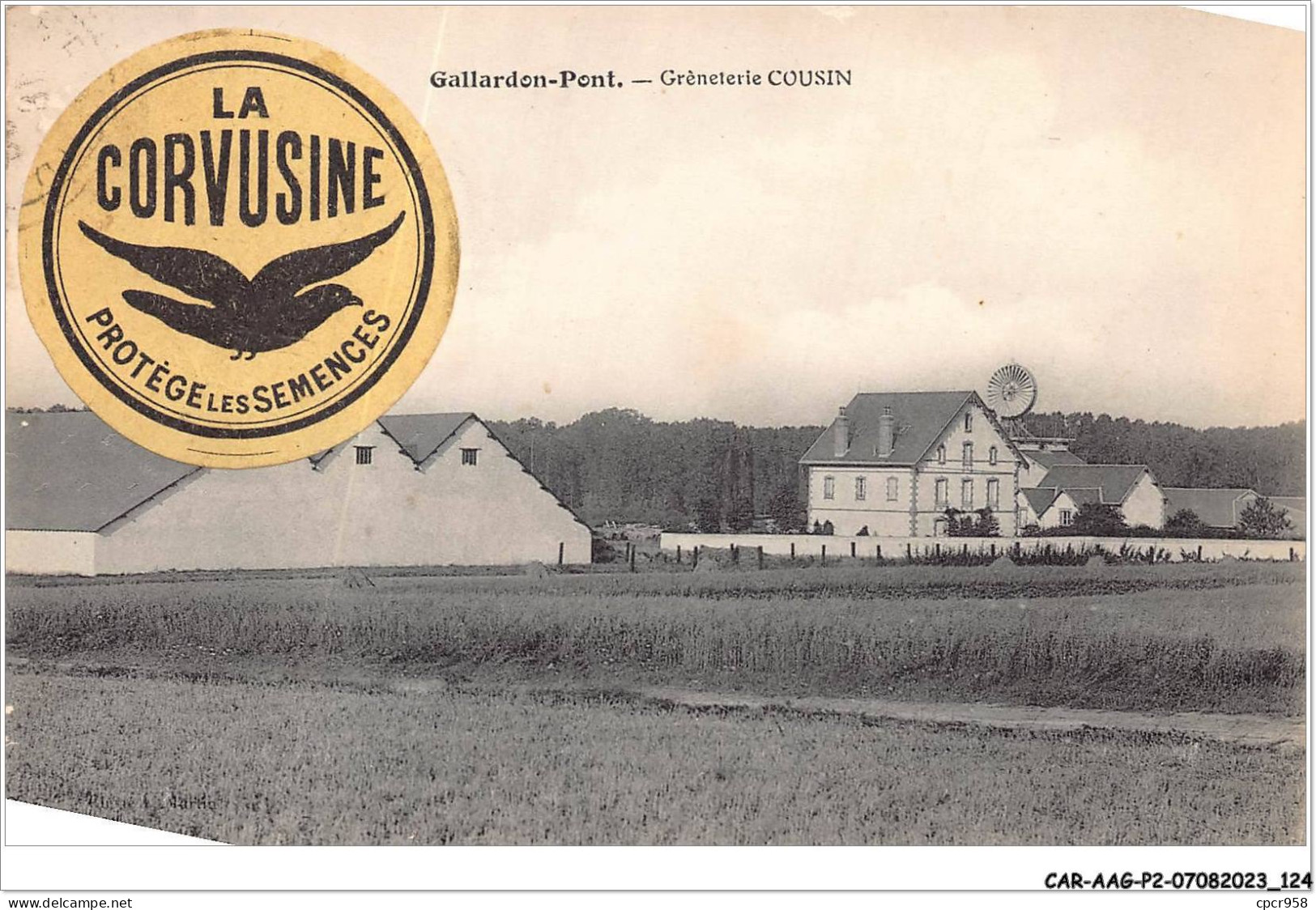 CAR-AAGP2-28-0171 - GALLARDON-PONT - Greneterie Cousin - La Corvusines, Publicite - Autres & Non Classés