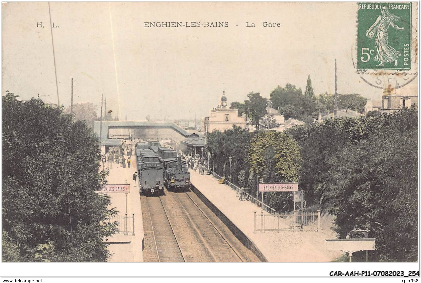 CAR-AAHP11-95-1088 - ENGHEIN-LES-BAINS - La Gare - Trains - Enghien Les Bains