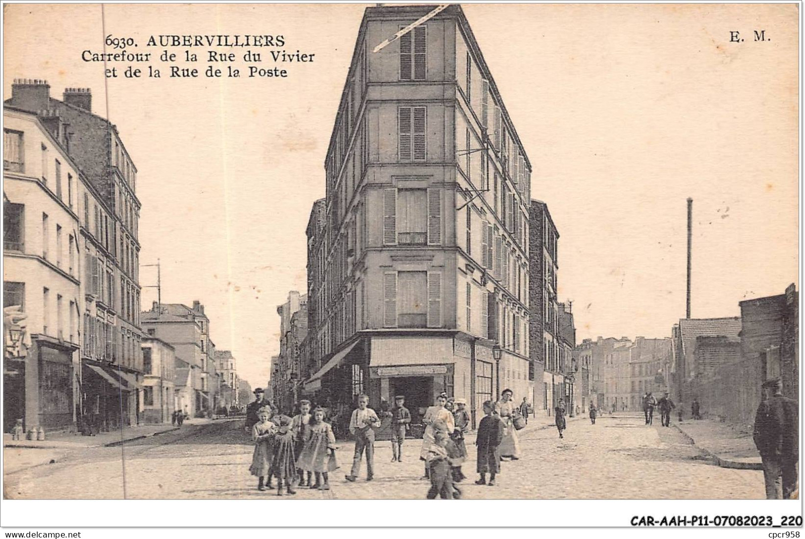 CAR-AAHP11-93-1071 - AUBERVILLIERS - Carrefour De La Rue Du Vivier Et De La Rue De La Poste - Aubervilliers
