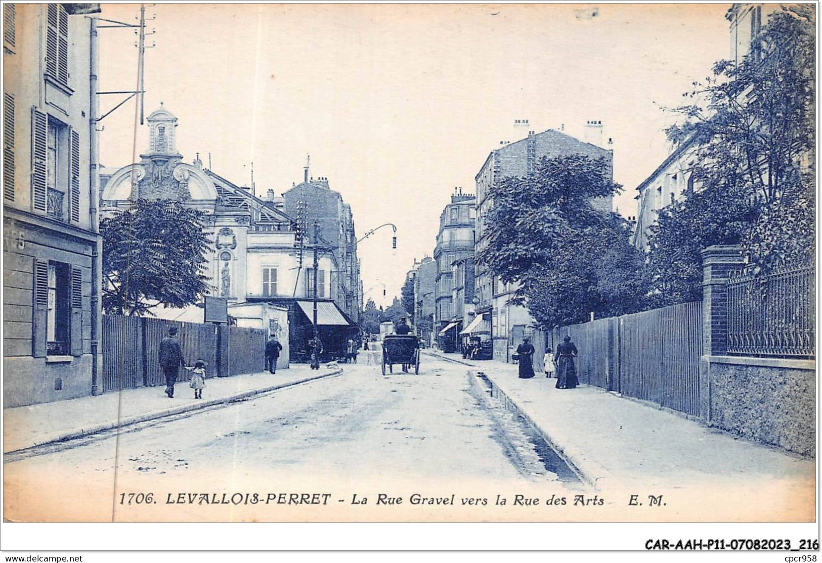 CAR-AAHP11-92-1069 - LEVALLOIS-PERRET - La Rue Gravel Vers La Rue Des Arts - Levallois Perret