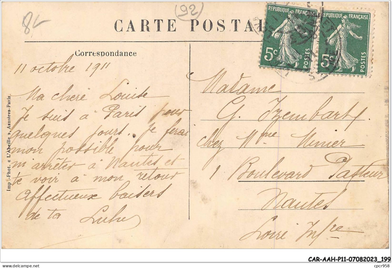 CAR-AAHP11-92-1060 - LEVALLOIS-PERRET - Rue Gravel Et La Poste - Levallois Perret