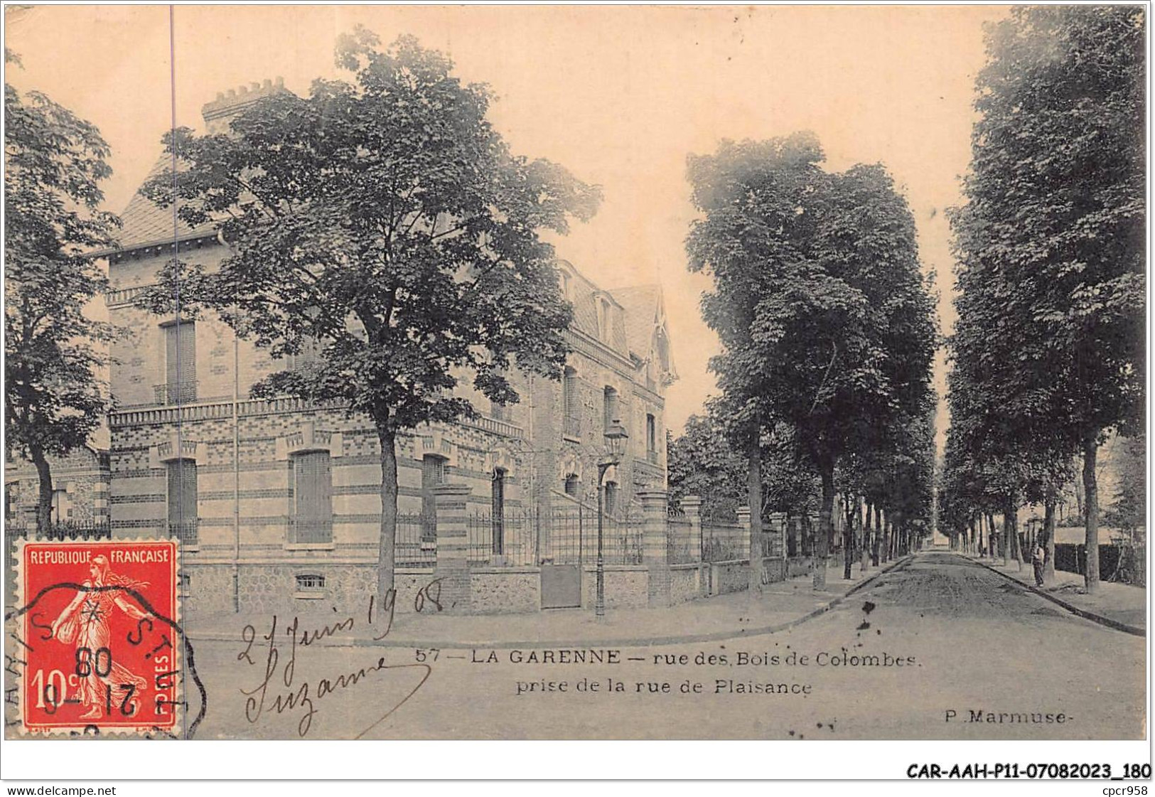 CAR-AAHP11-92-1051 - LA GARENNE - Rue Des Bois De Colombes - Prise De La Rue De Plaisance - La Garenne Colombes