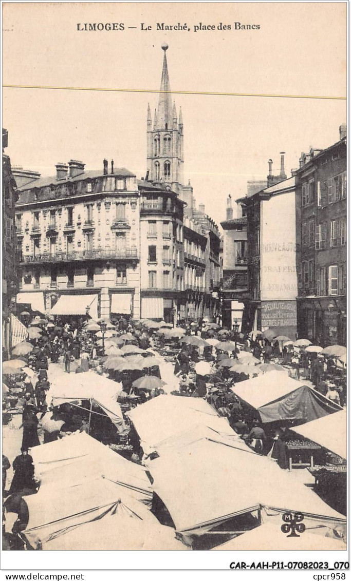 CAR-AAHP11-87-0996 - LIMOGES - Le Marché - Place Des Bancs - Limoges