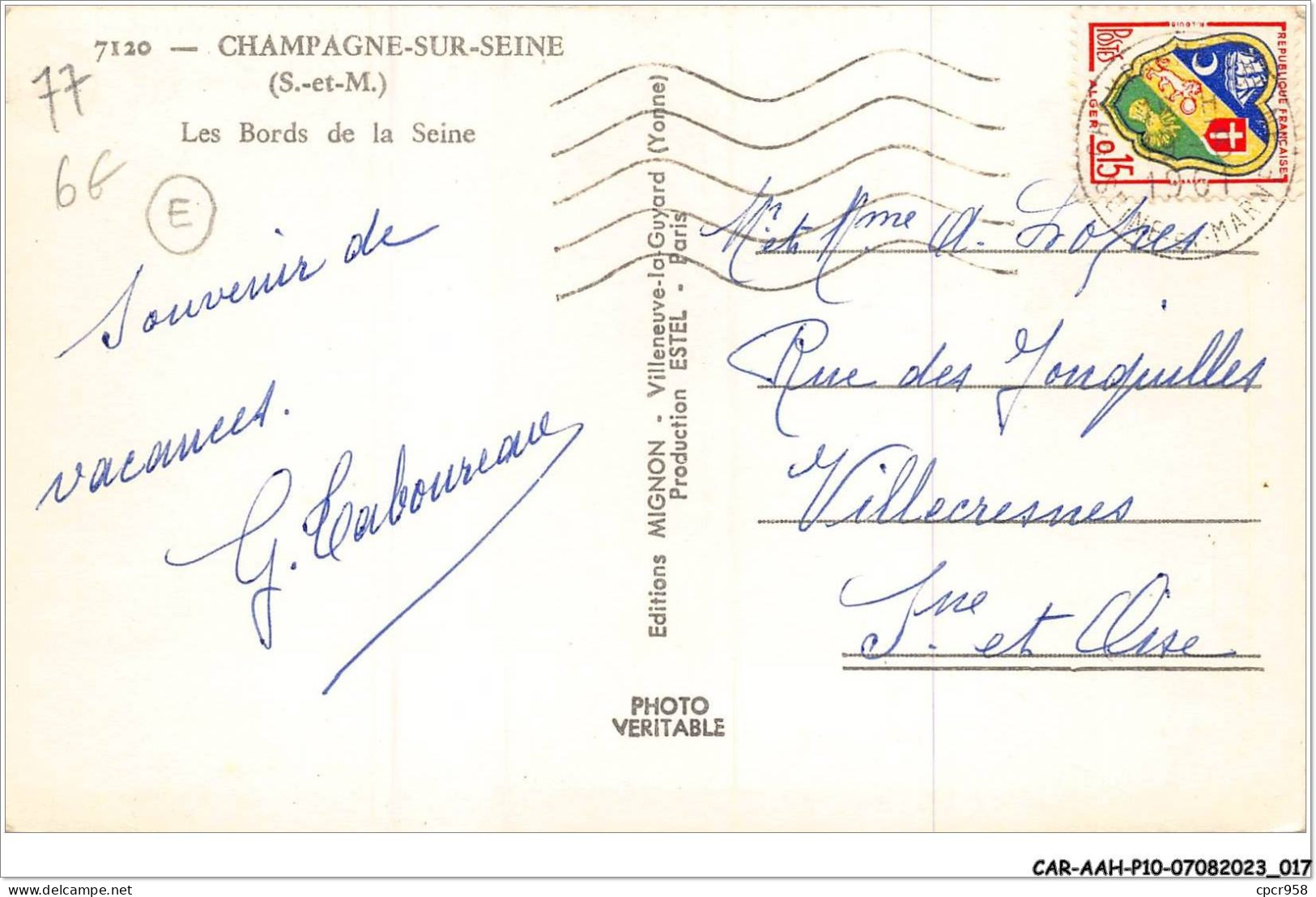 CAR-AAHP10-77-0874 - CHAMPAGNE-SUR-SEINE - Les Bords De La Seine - Champagne Sur Seine