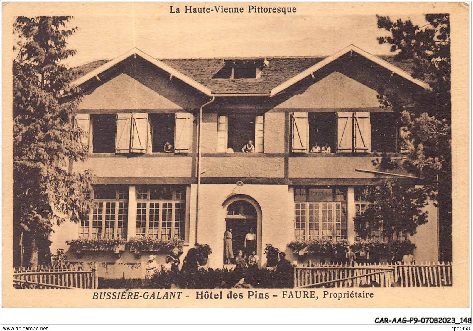 CAR-AAGP9-87-0856 - BUSSIERE-GALANT - Hotel Des Pins - FAURE, Proprietaire  - Bussiere Poitevine