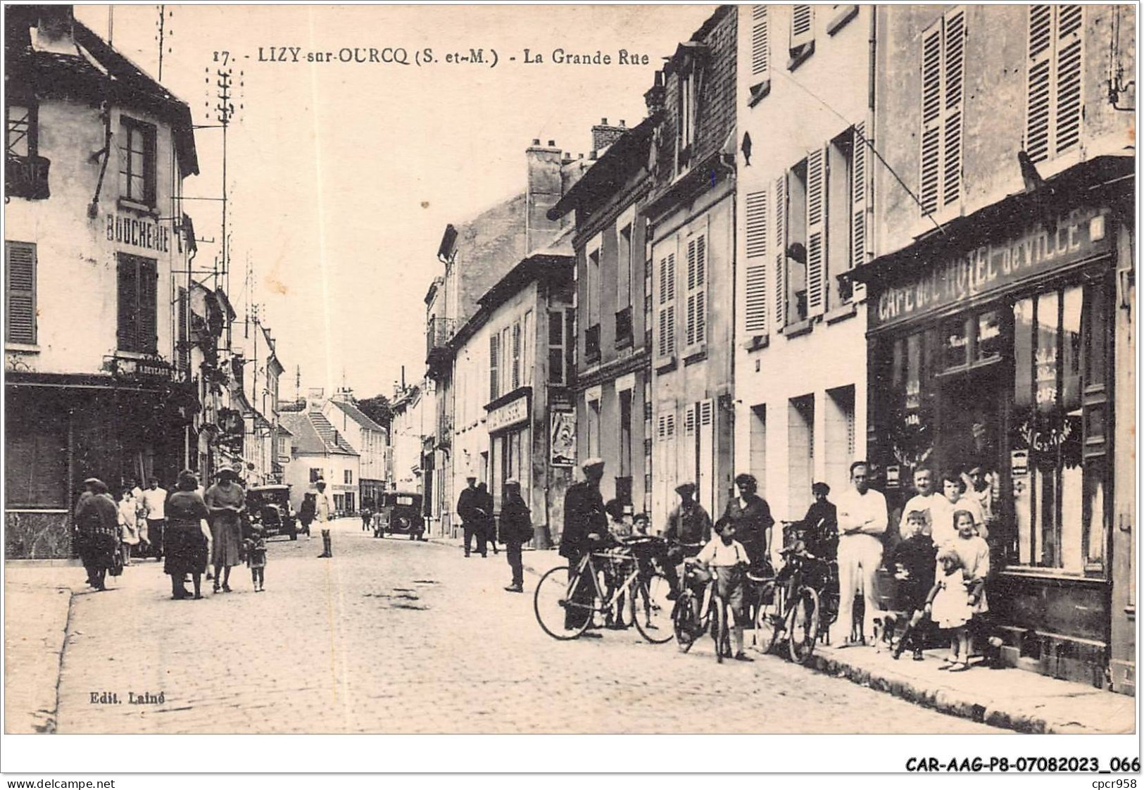 CAR-AAGP8-77-0710 - LIZY-SUR-OURQ - La Grande Rue - Cafe De L'Hotel De Ville - Lizy Sur Ourcq