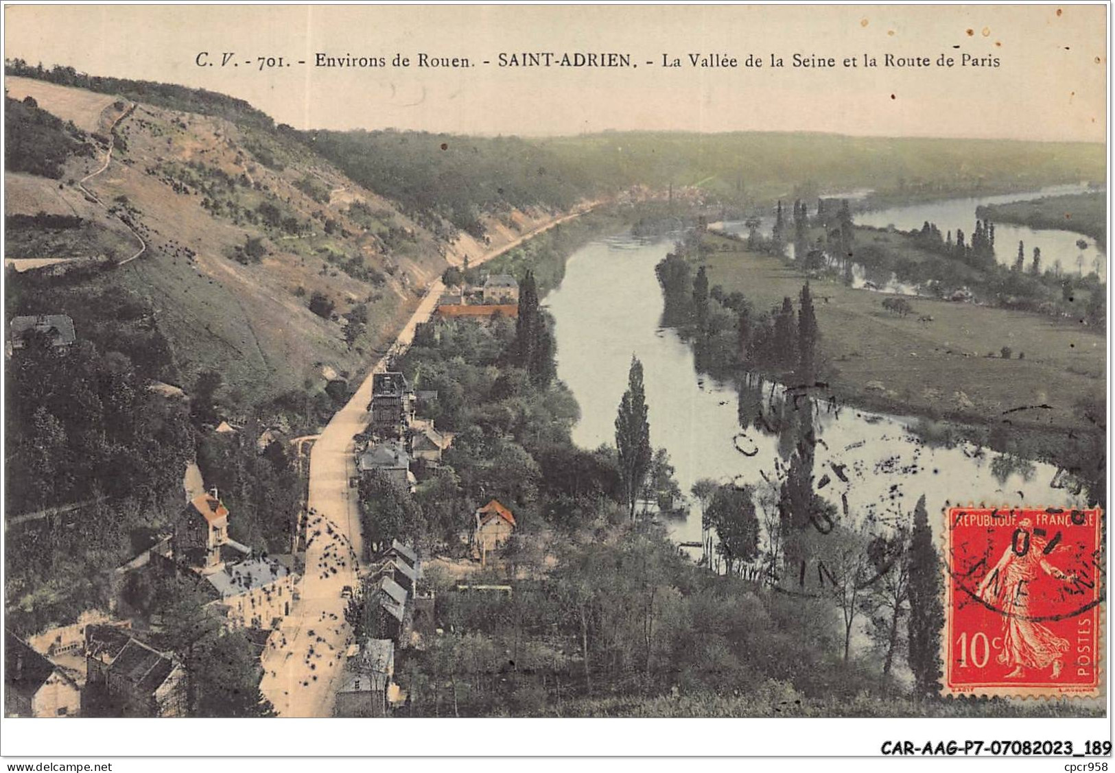 CAR-AAGP7-76-0665 - Environs De ROUEN - SAINT ADRIEN - La Vallée De La Seine Et La Route De Paris  - Rouen