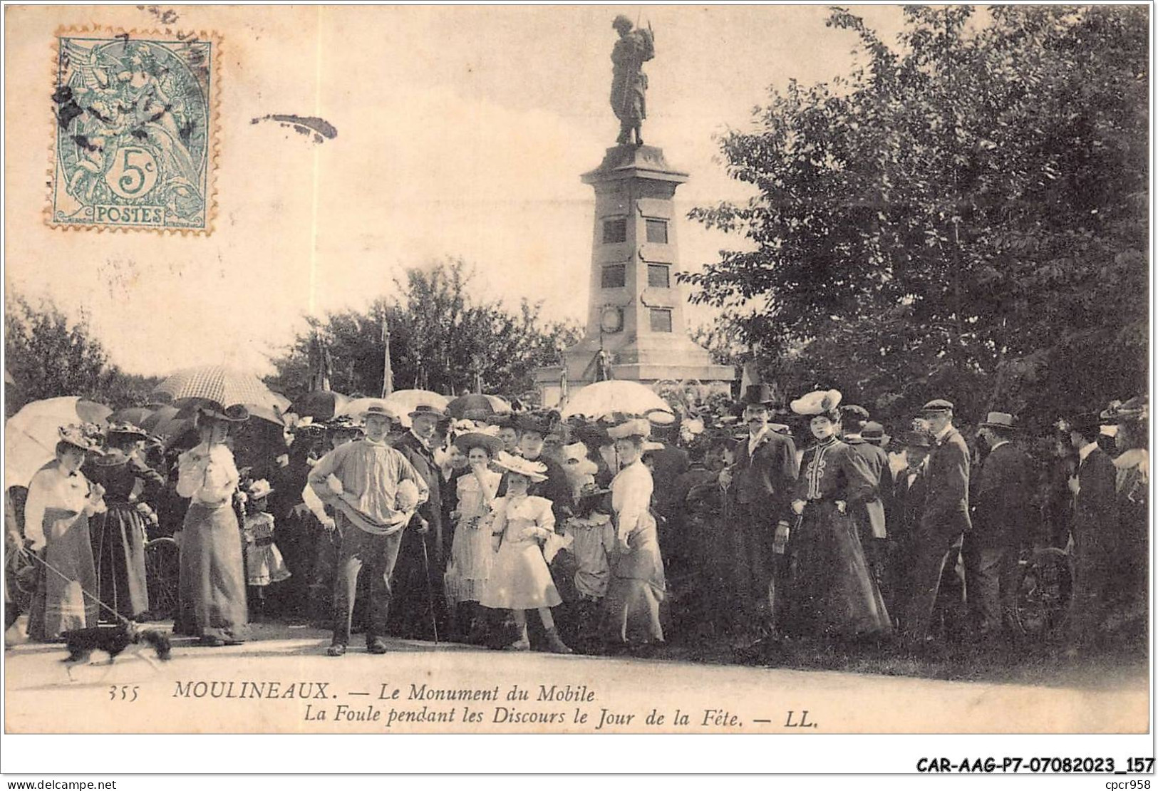 CAR-AAGP7-76-0649 - MOULINEAUX - Le Monument Du Mobile - La Foule Pendant Les Discours Le Jour De La Fete - Sonstige & Ohne Zuordnung