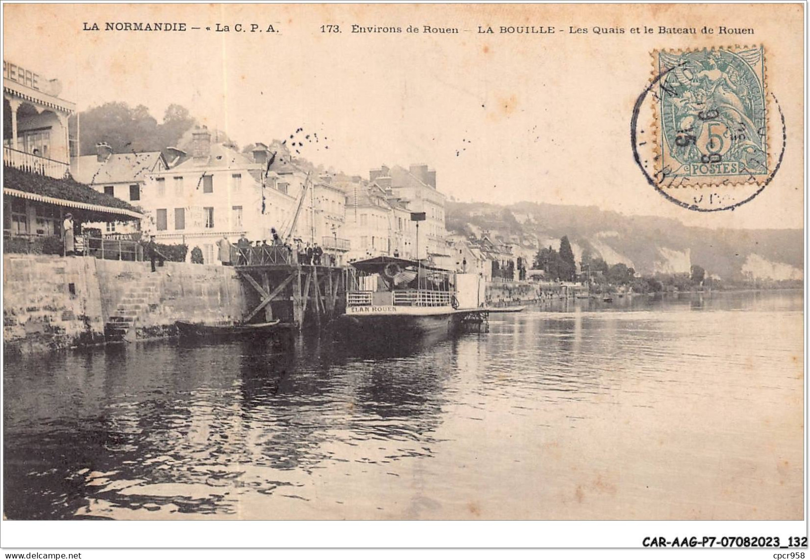 CAR-AAGP7-76-0637 - Environs De ROUEN - LA BOUILLE - Les Quais Et Le Bateau De Rouen  - Rouen