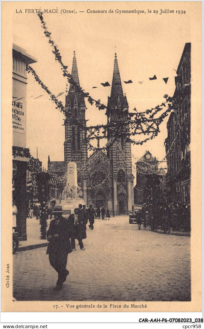 CAR-AAHP6-61-0495 - LA FERTE-MACE - Vue Générale De La Place Du Marché - Concours De Gymnastique - La Ferte Mace