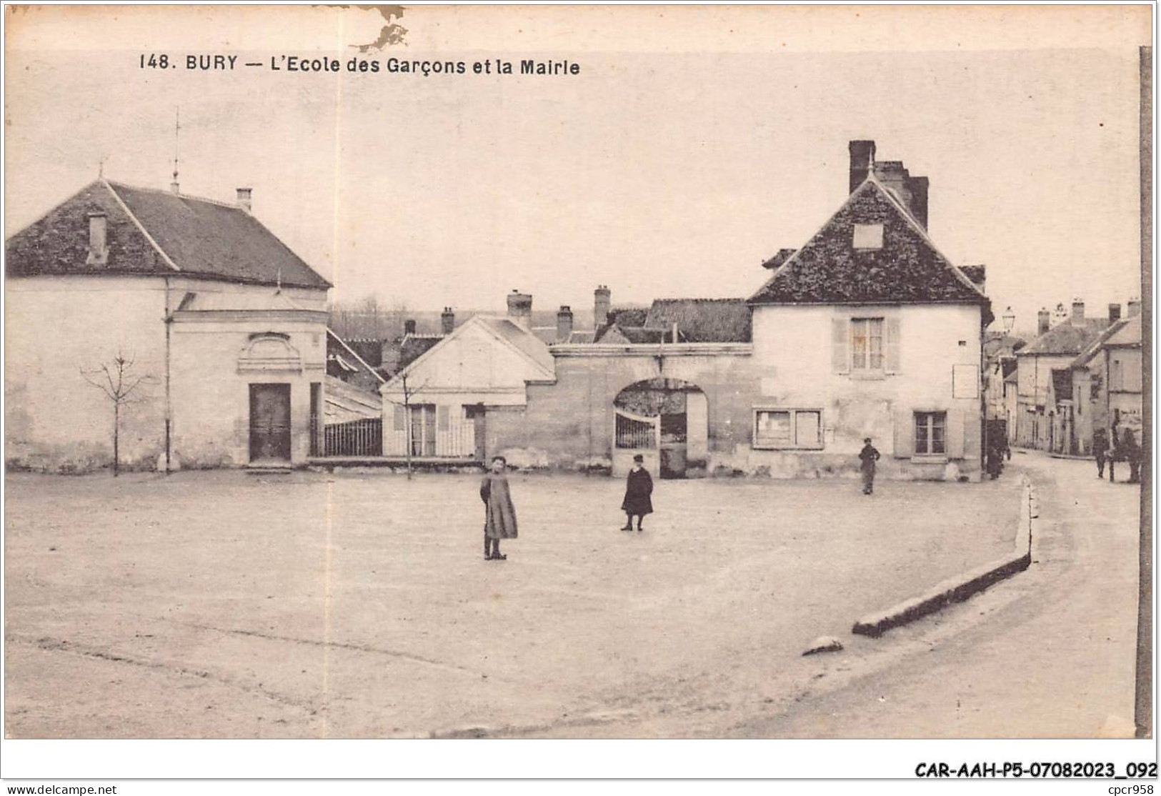 CAR-AAHP5-60-0430 - BURY - L'école Des Garçons Et La Mairie - Autres & Non Classés