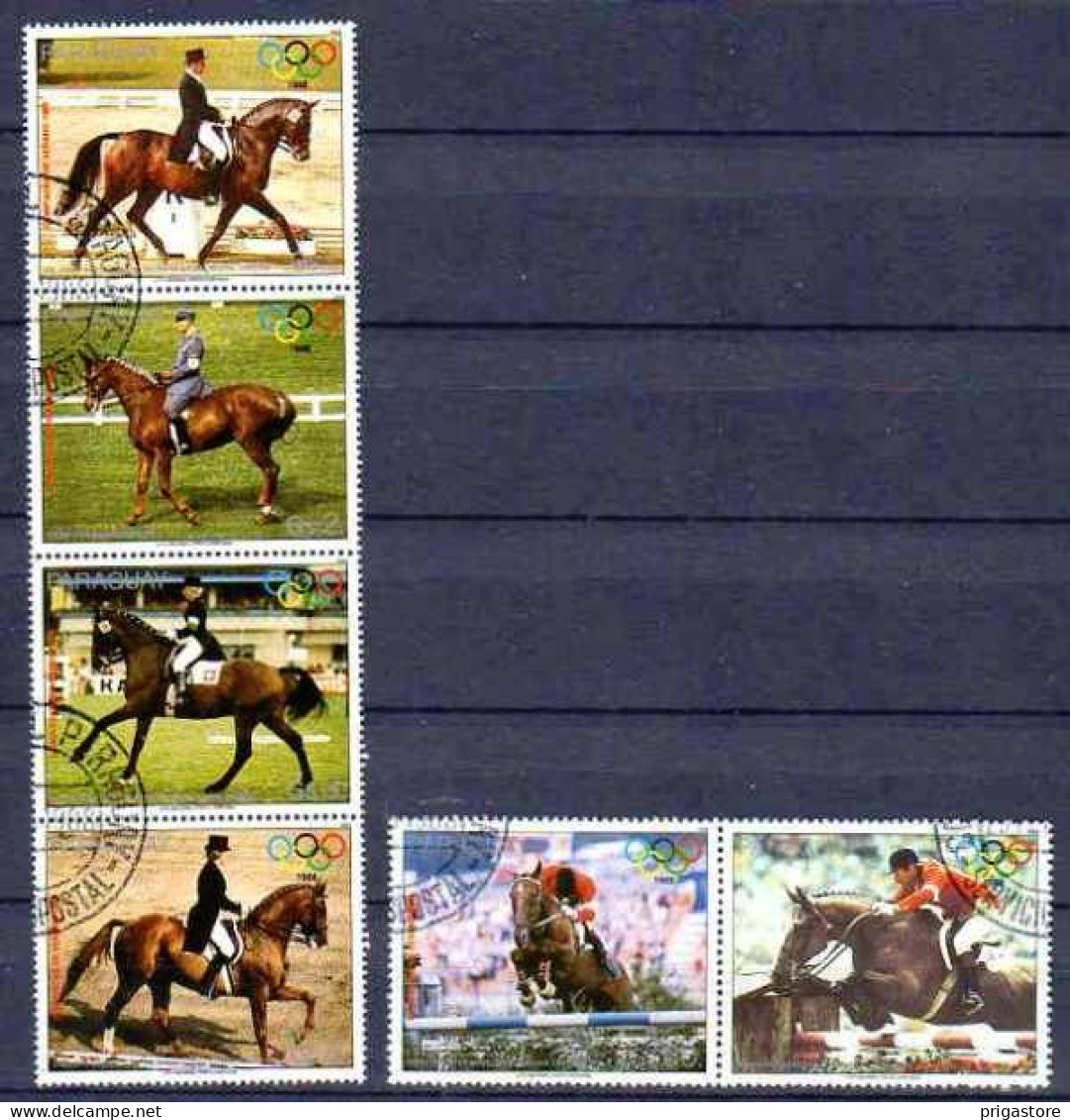 Chevaux Paraguay 1988 (16) Yvert N° 2343 à 2346 Oblitéré Used - Horses