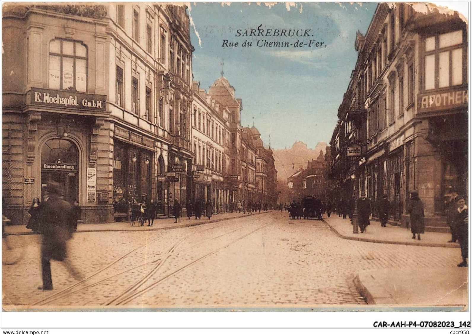 CAR-AAHP4-57-0356 - SARREBRUCK - Rue Du Chemin De Fer - Carte Vendue En L'etat - Other & Unclassified